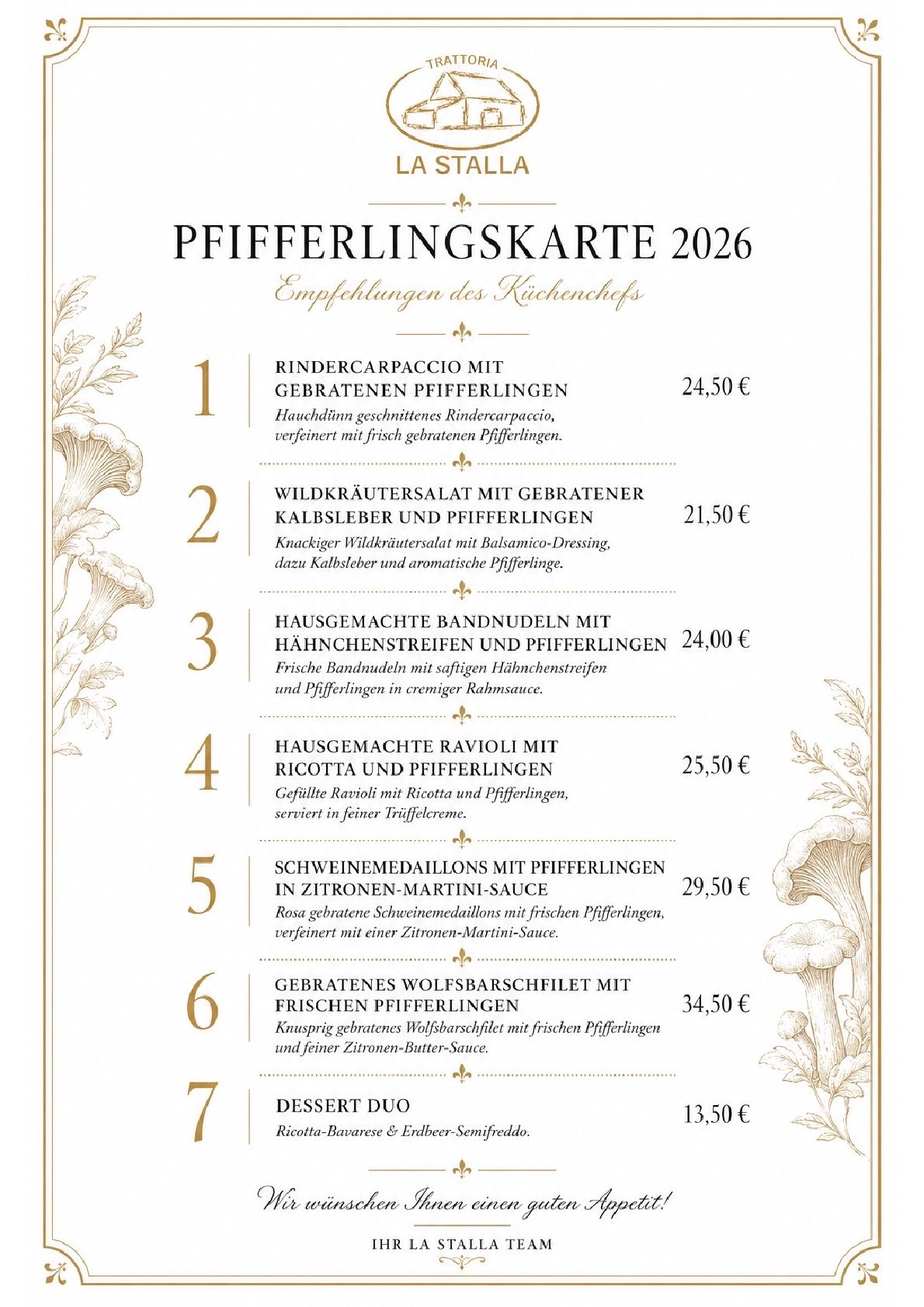 Pfifferlingskarte La Stalla